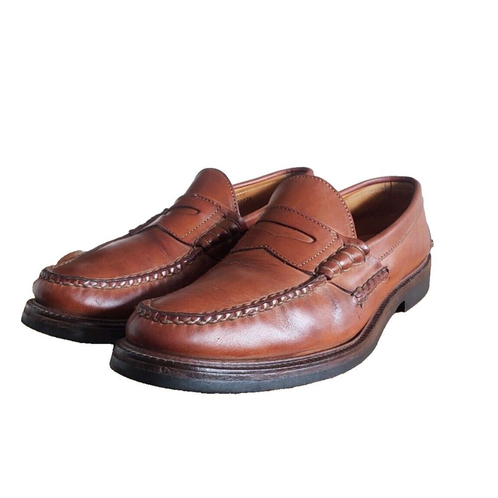 ALDEN H402 MAHOGANY ANILINE CAPE COD BROWN BEEFROLL PENNY LOAFER 12D Made in USA